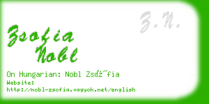 zsofia nobl business card